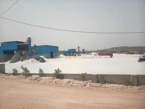 Mineral processing plant facility exterior