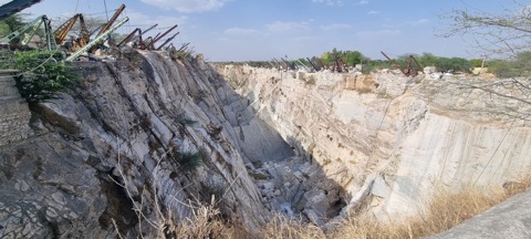 Open-cast quarry panorama